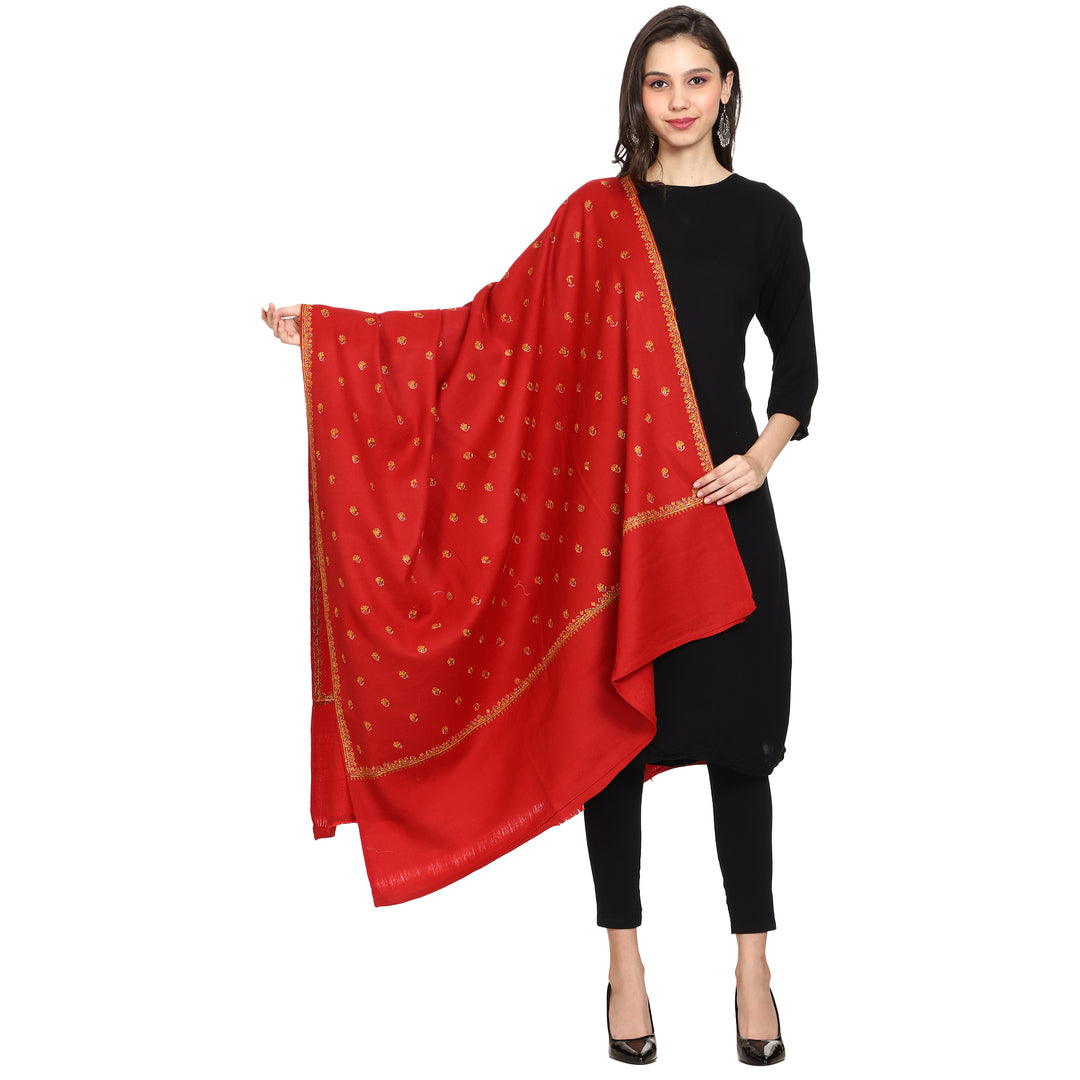 Women's Hand Embroidered Wool Shawl