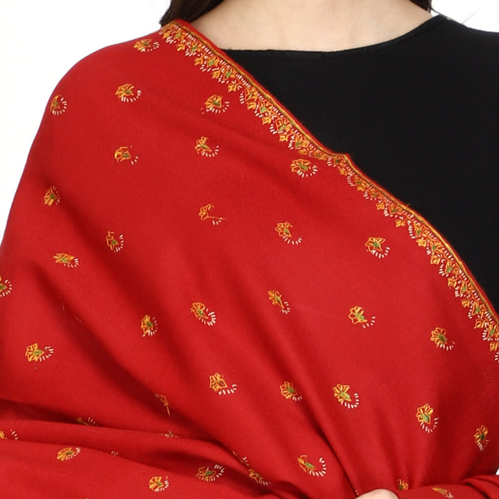 Women's Hand Embroidered Wool Shawl