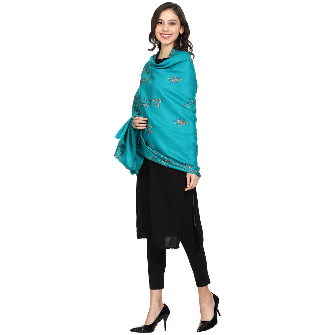 Women's Hand Embroidered Wool Shawl
