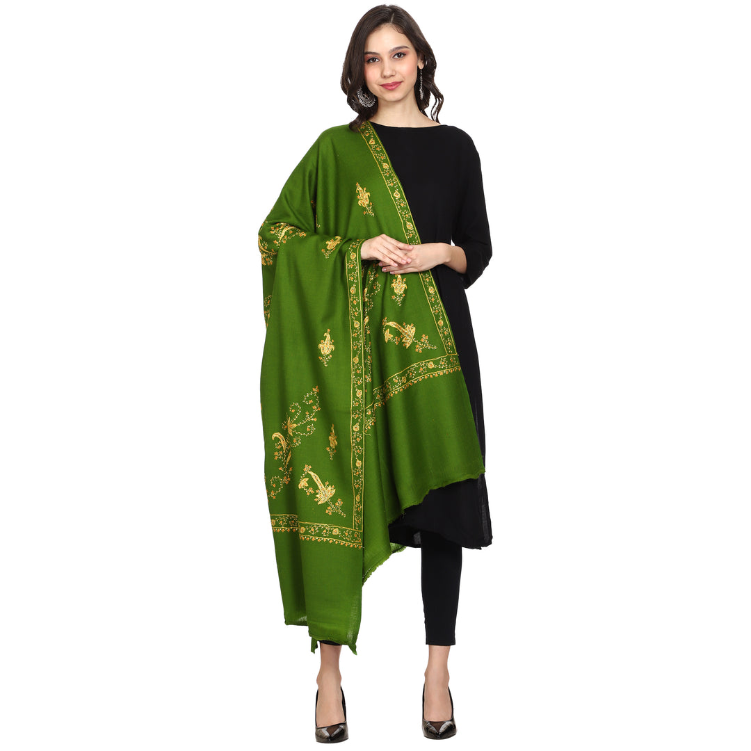 Women's Hand Embroidered Wool Shawl