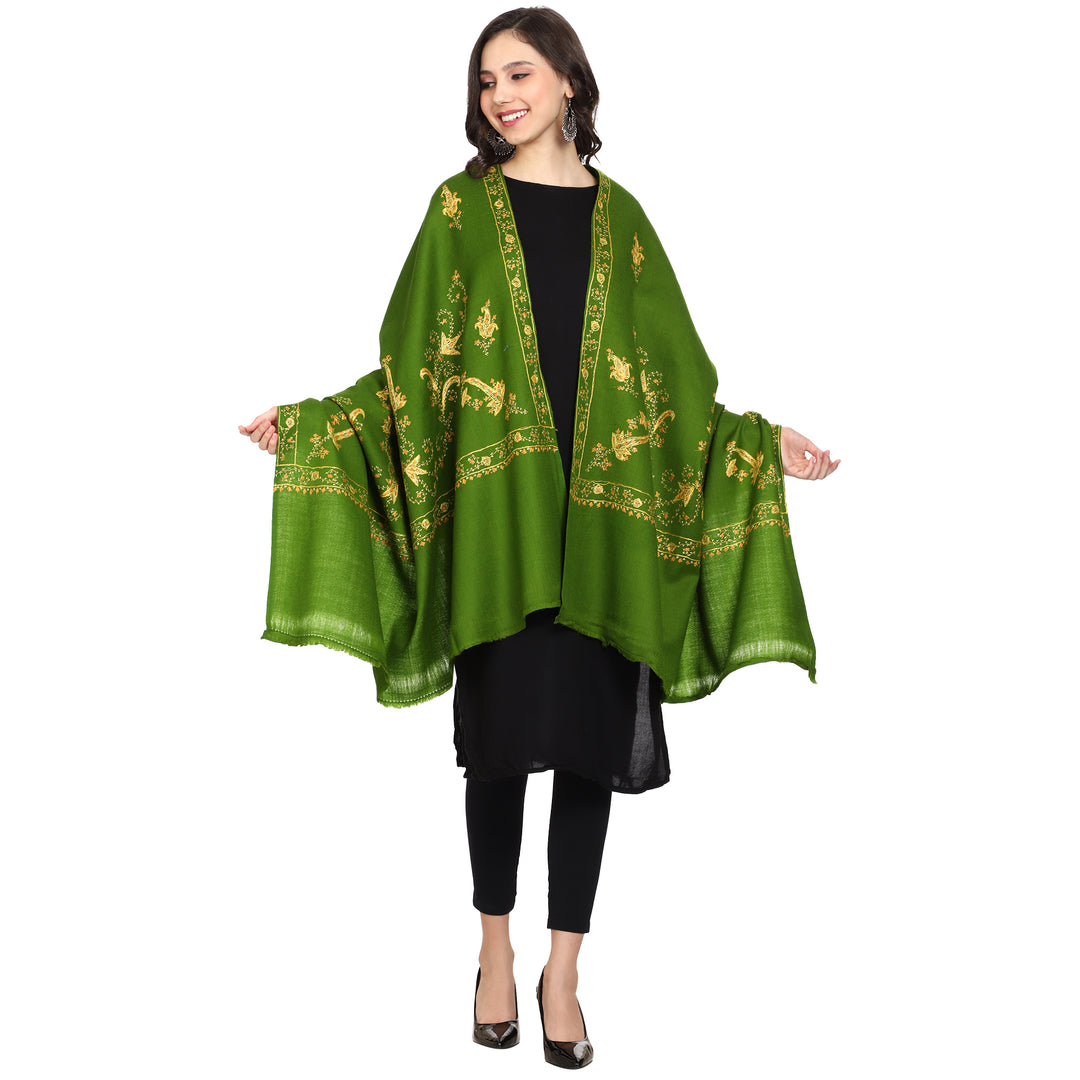 Women's Hand Embroidered Wool Shawl