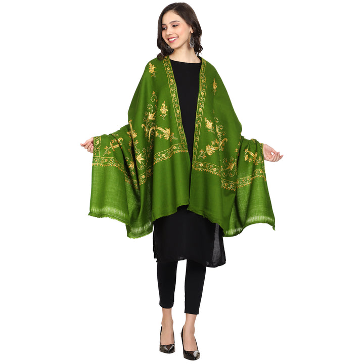 Women's Hand Embroidered Wool Shawl