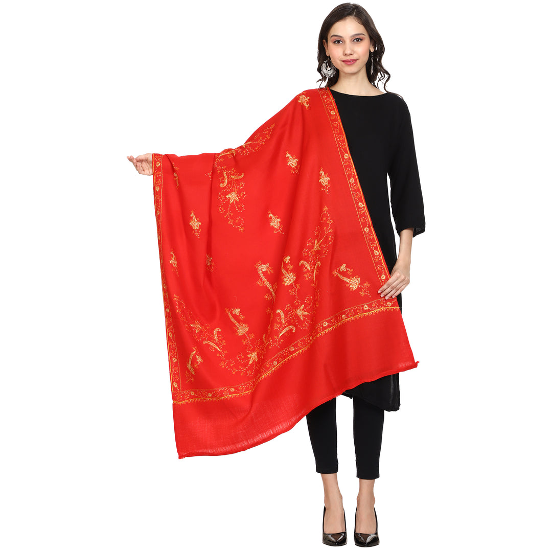 Women's Hand Embroidered Wool Shawl