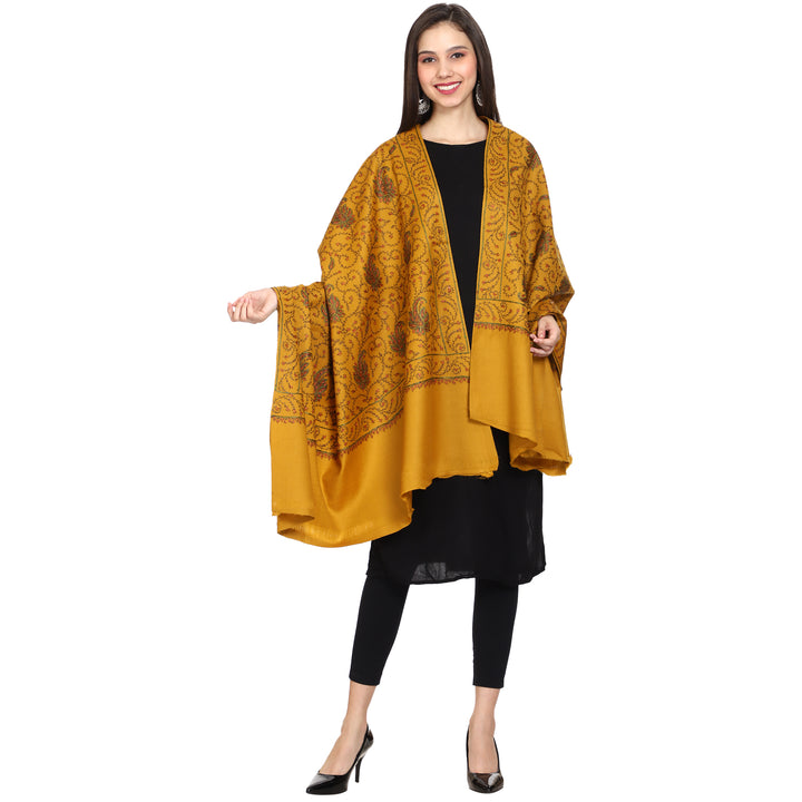 Women's Hand Embroidered Wool Shawl