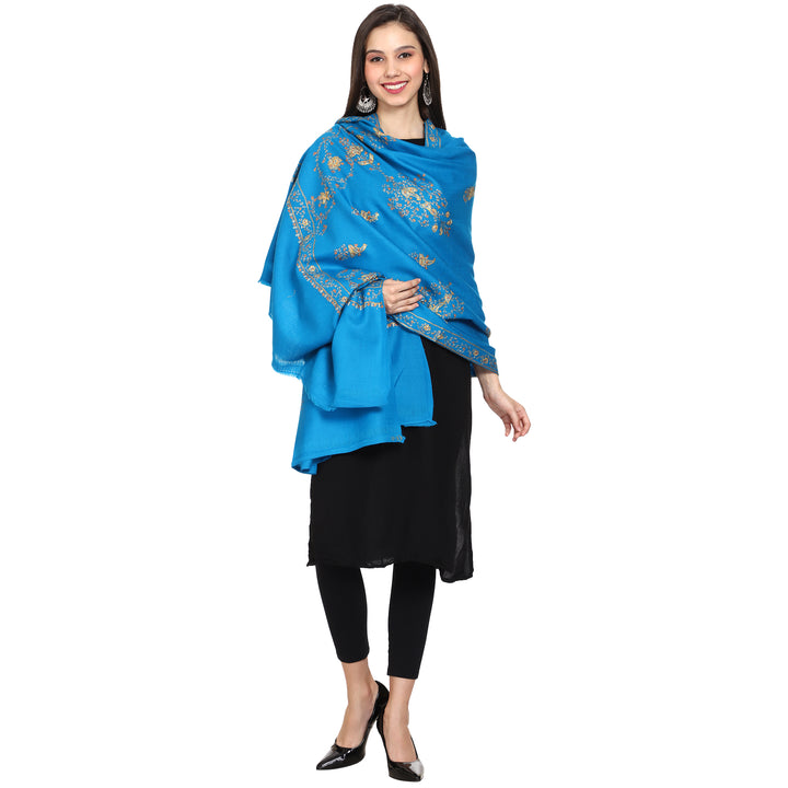 Women's Hand Embroidered Wool Shawl