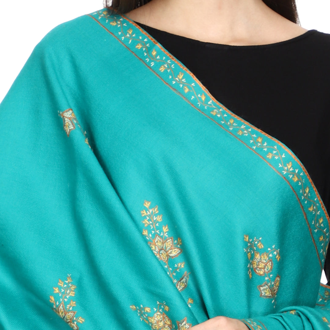 Women's Hand Embroidered Wool Shawl