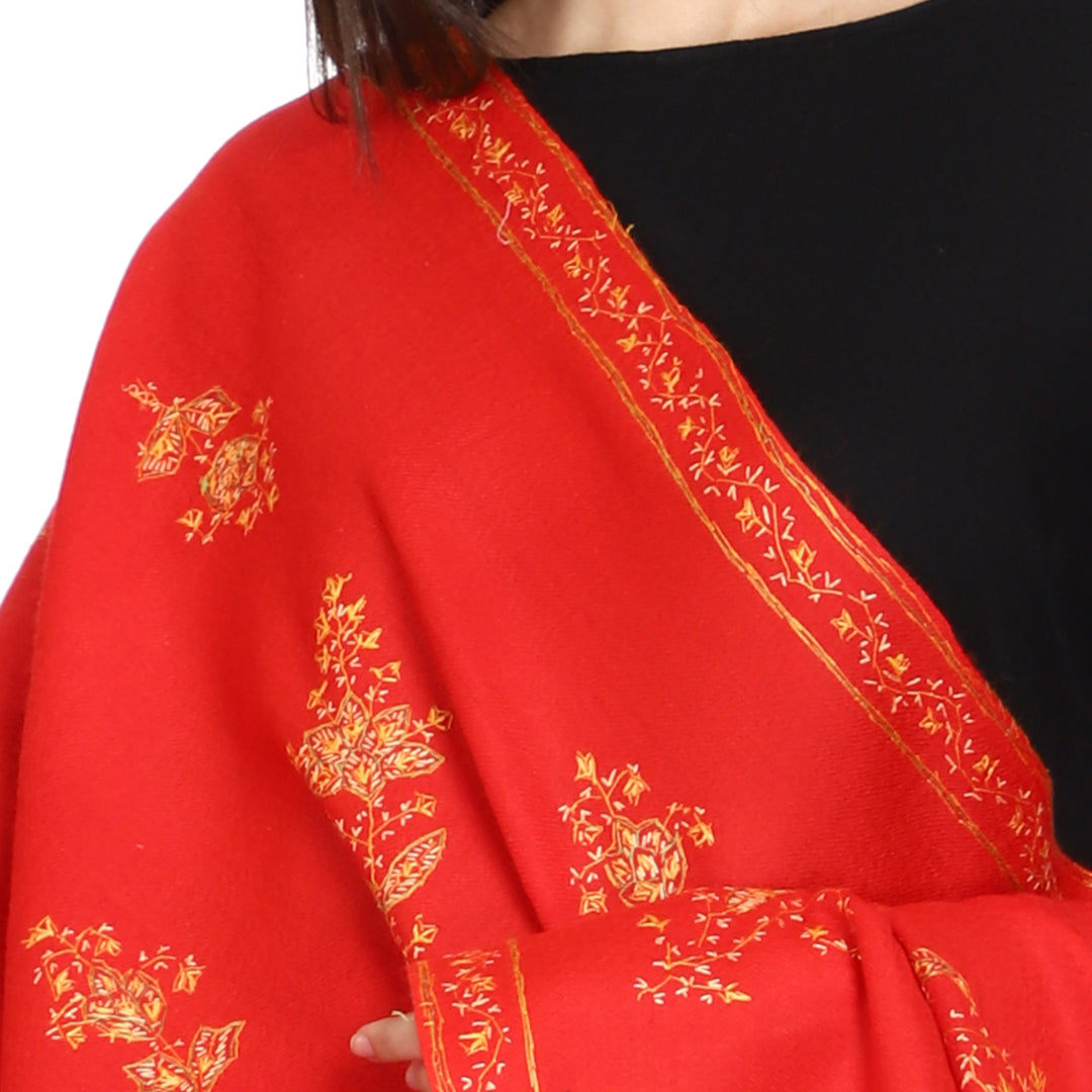 Women's Hand Embroidered Wool Shawl