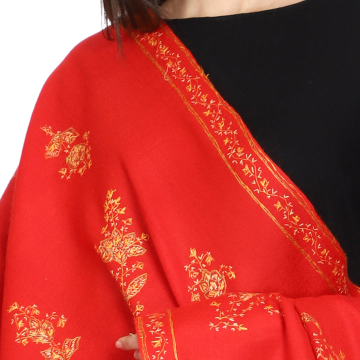 Women's Hand Embroidered Wool Shawl