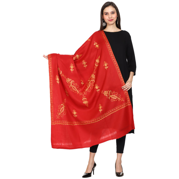 Women's Hand Embroidered Wool Shawl