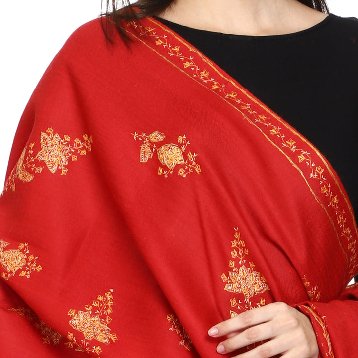 Women's Hand Embroidered Wool Shawl