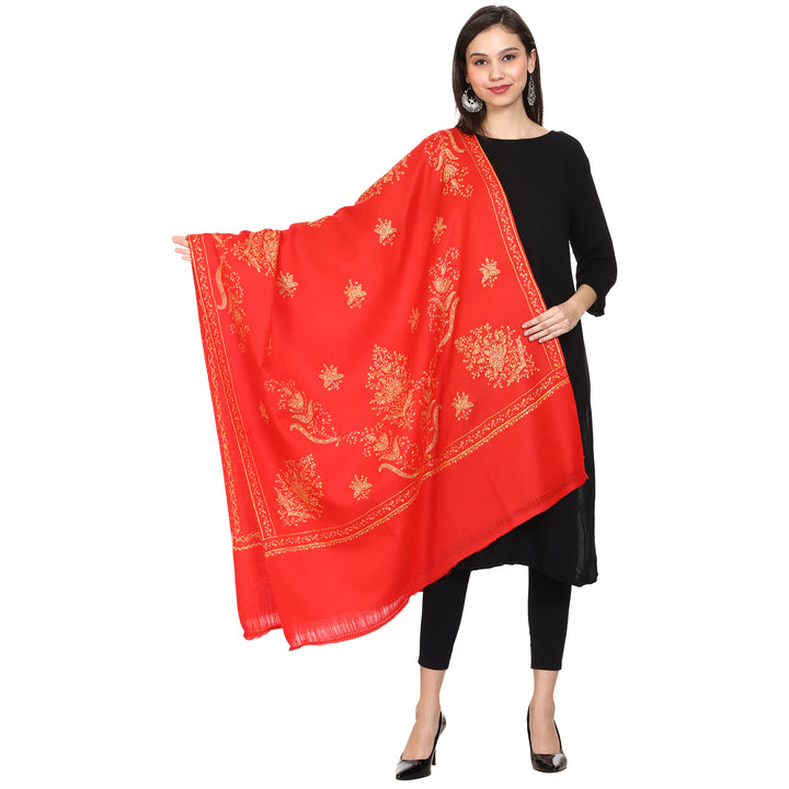 Women's Hand Embroidered Wool Shawl