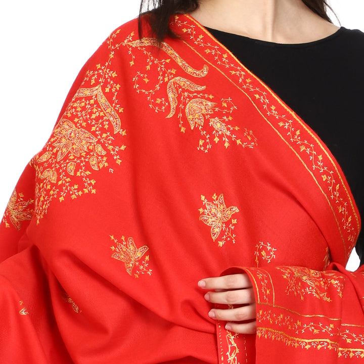 Women's Hand Embroidered Wool Shawl