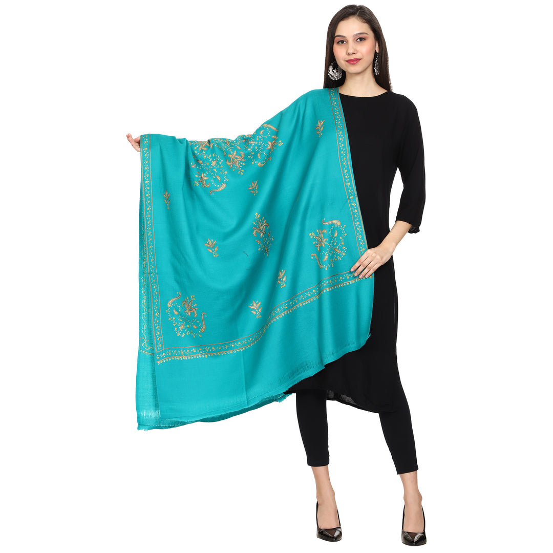 Women's Hand Embroidered Wool Shawl