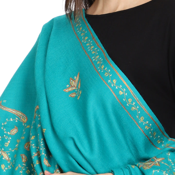 Women's Hand Embroidered Wool Shawl