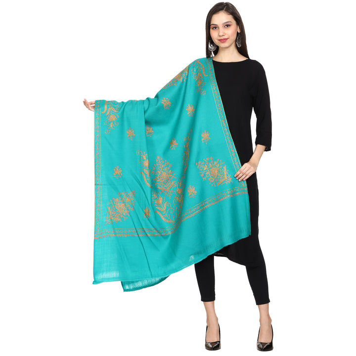 Women's Hand Embroidered Wool Shawl