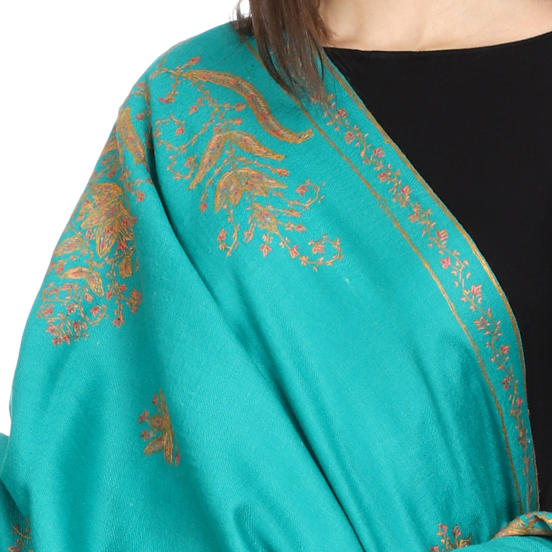 Women's Hand Embroidered Wool Shawl