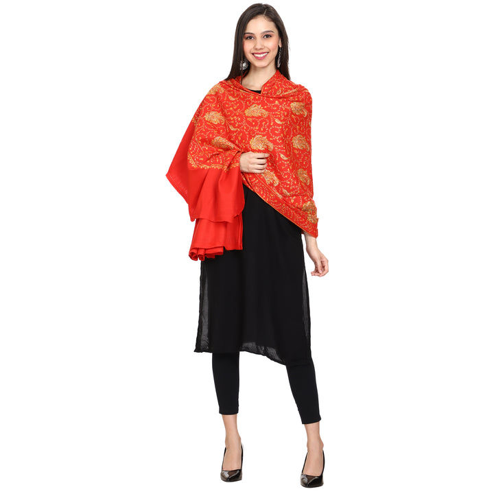 Women's Hand Embroidered Wool Shawl