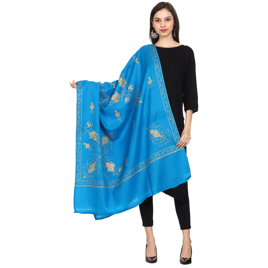 Women's Hand Embroidered Wool Shawl