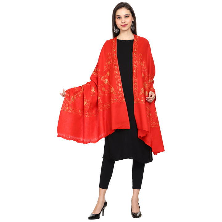 Women's Hand Embroidered Wool Shawl