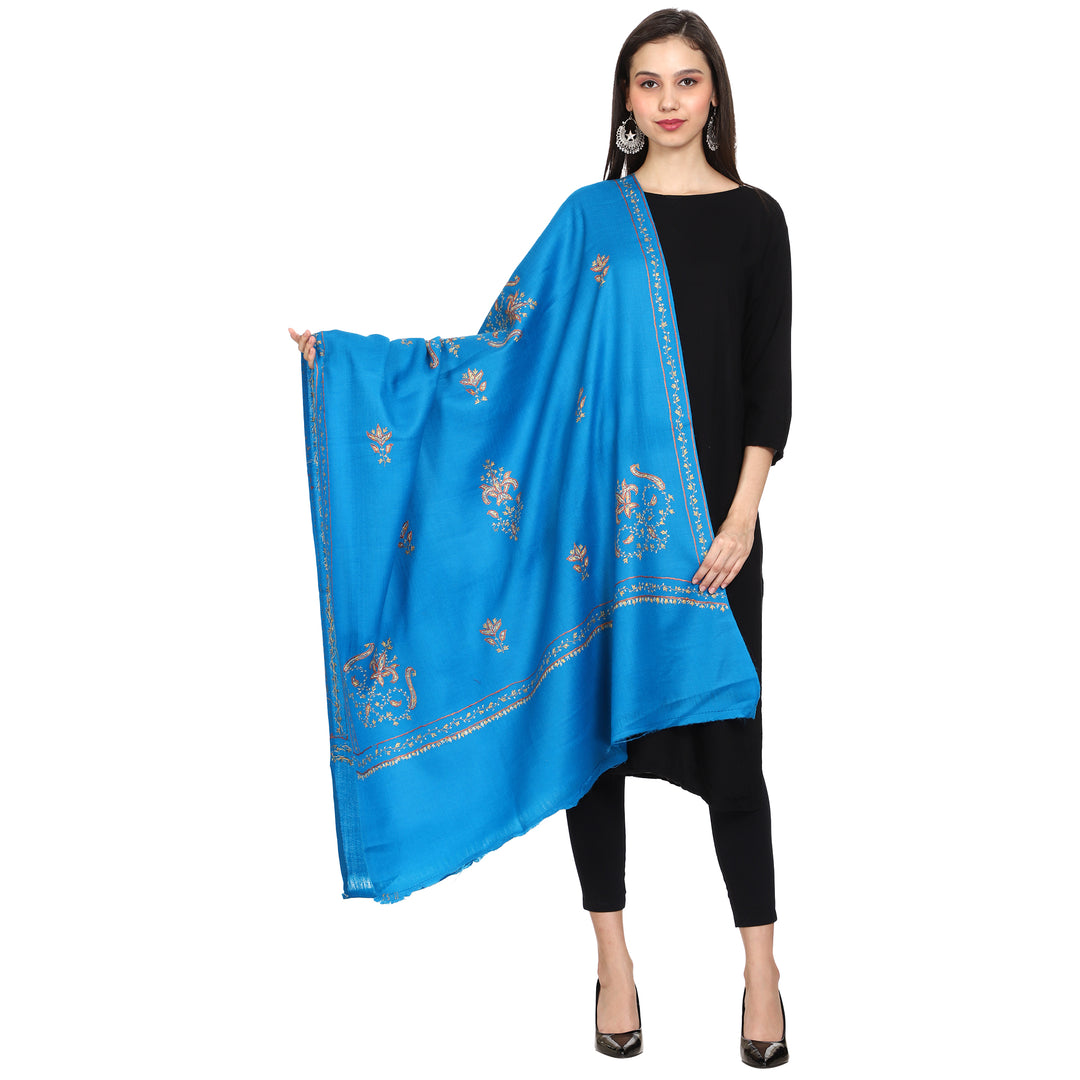 Women's Hand Embroidered Wool Shawl