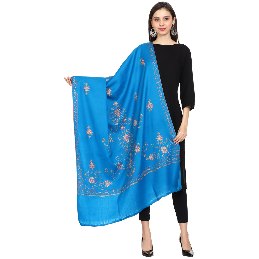 Women's Hand Embroidered Wool Shawl
