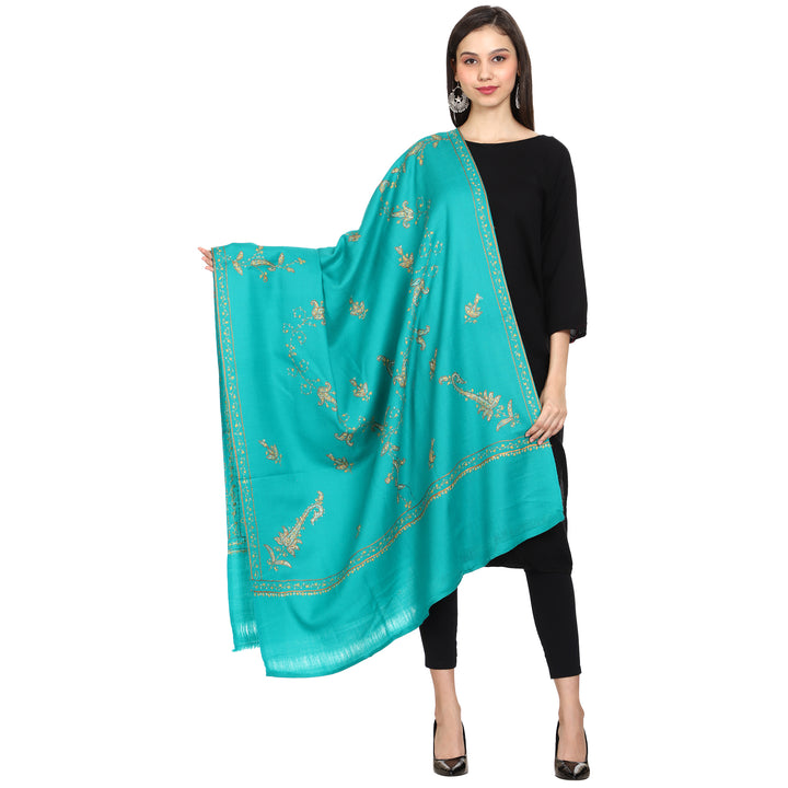 Women's Hand Embroidered Wool Shawl