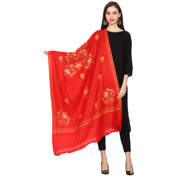 Women's Hand Embroidered Wool Shawl