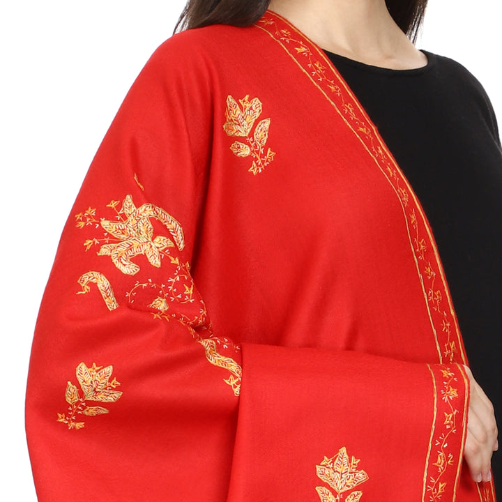 Women's Hand Embroidered Wool Shawl