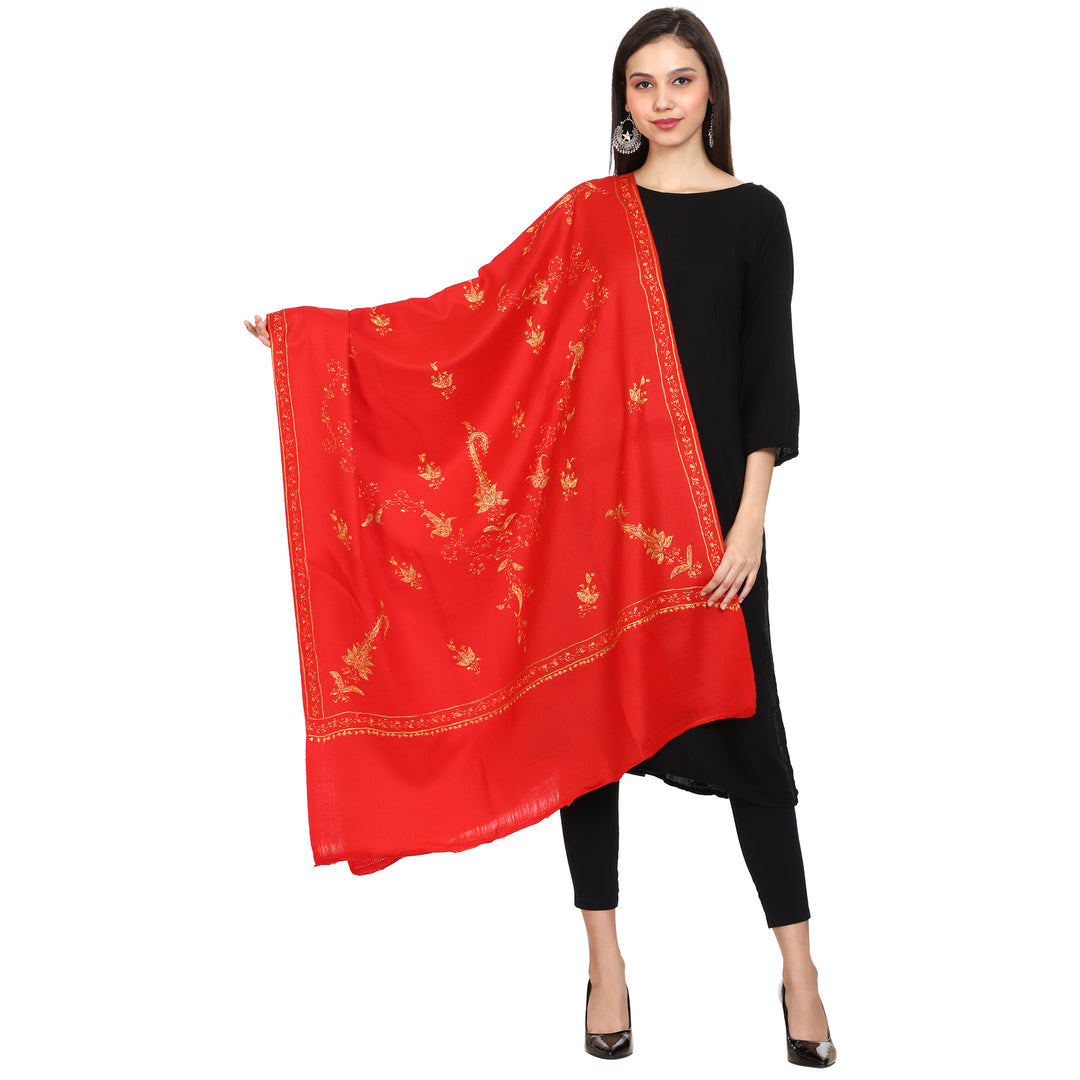 Women's Hand Embroidered Wool Shawl