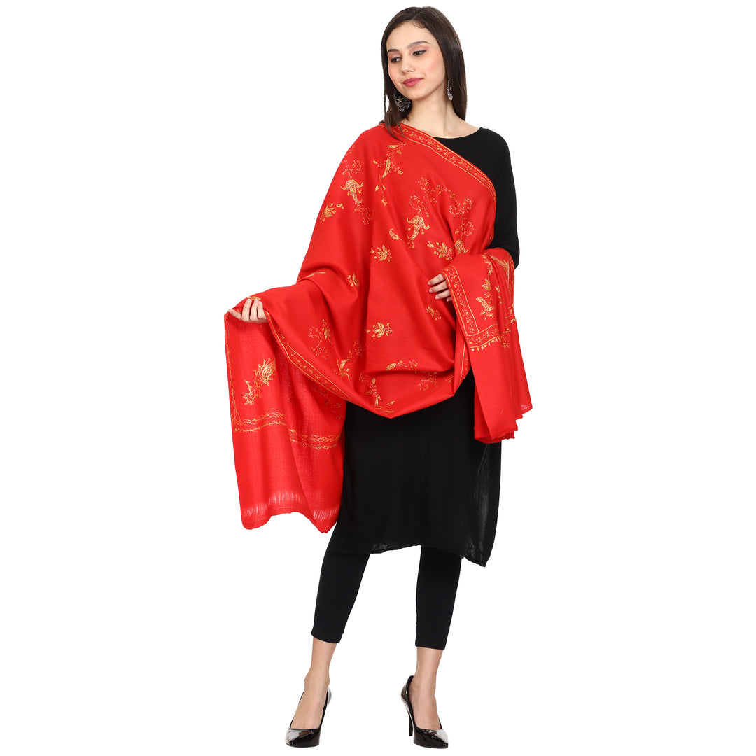 Women's Hand Embroidered Wool Shawl