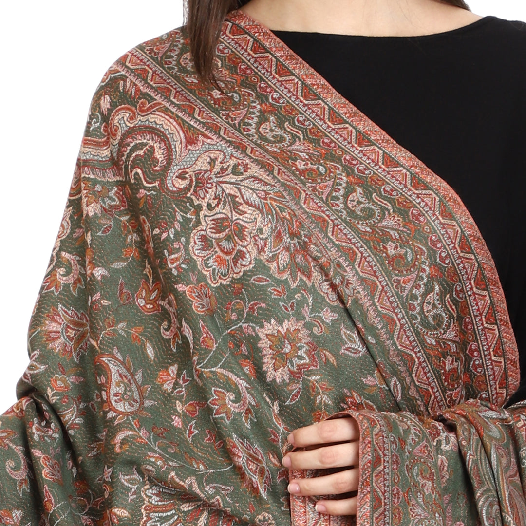 Women's Jamawar Wool Shawl