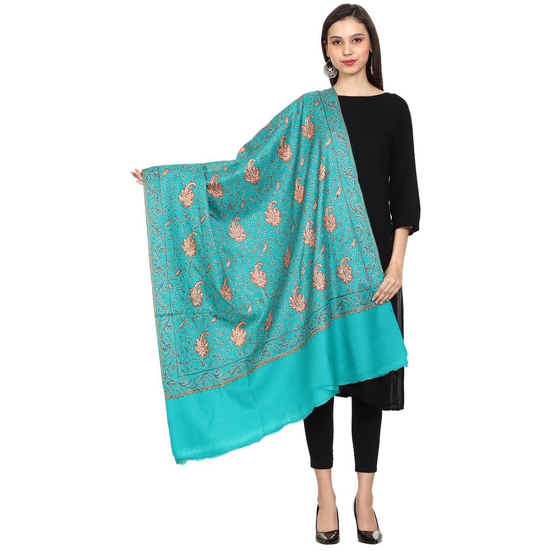 Women's Hand Embroidered Wool Shawl