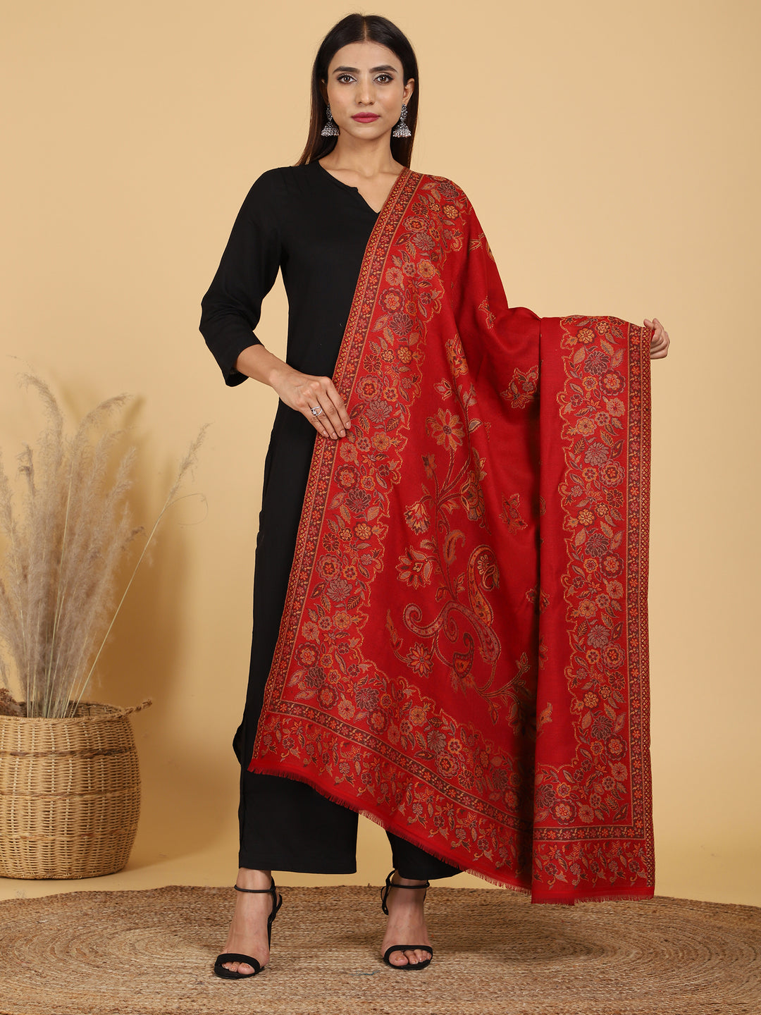 Women's Jamawar Wool Shawl