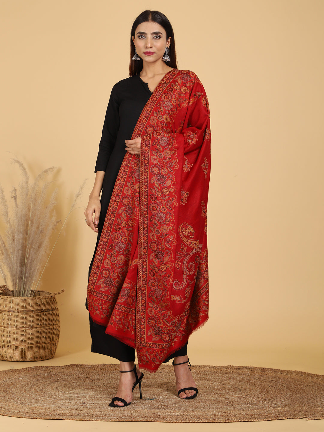 Women's Jamawar Wool Shawl