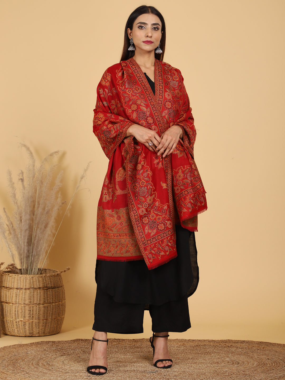 Women's Jamawar Wool Shawl