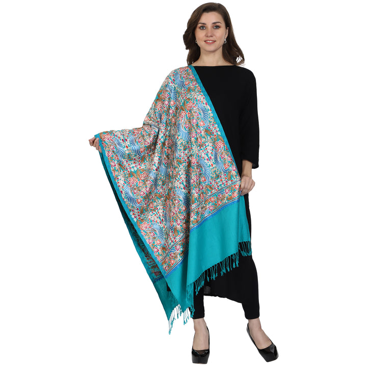 Women's Aari Embroidered Wool Stole