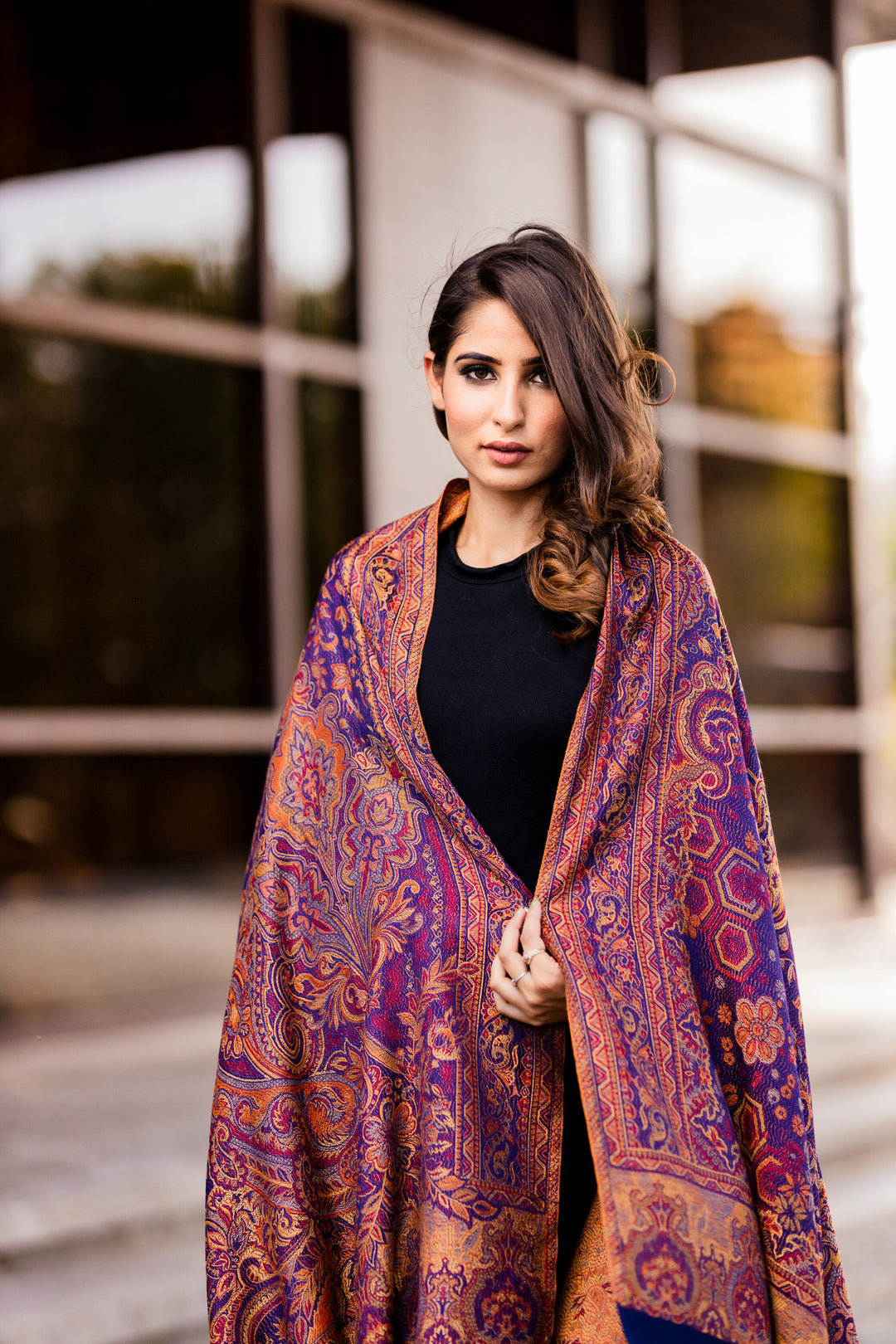Women's Jamawar Wool Shawl