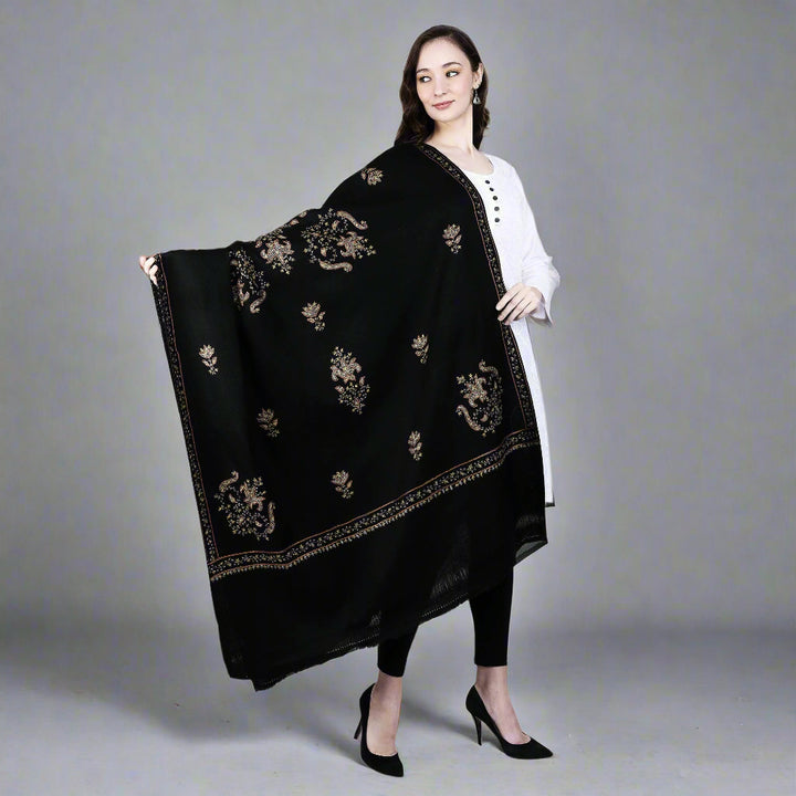 Women's Hand Embroidered Wool Shawl