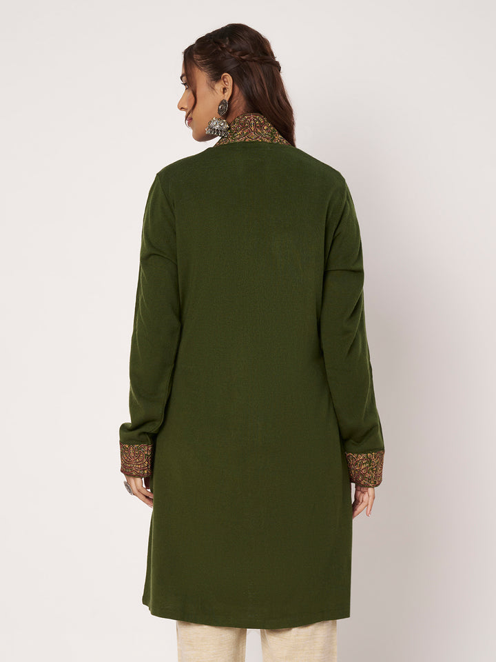 Womens Kashmiri Embroidred Woollen Shrug