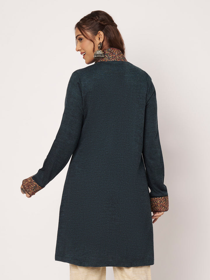 Women Embroidered Woollen Shrug