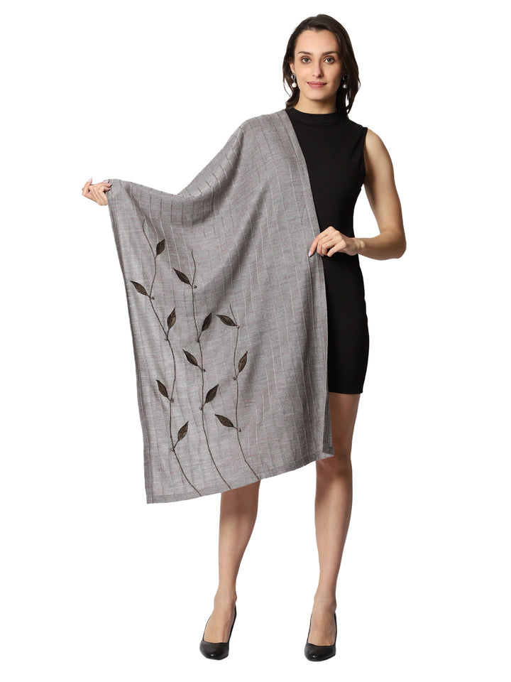 Women’s Knitted Daffodil Foil Printed Stole