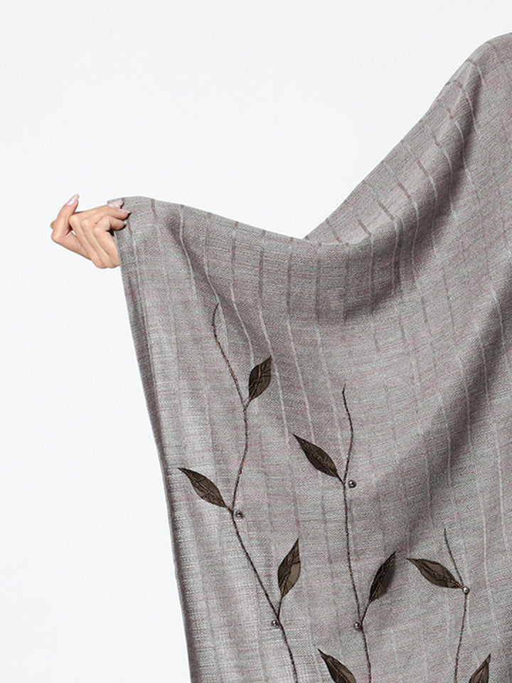 Women’s Knitted Daffodil Foil Printed Stole
