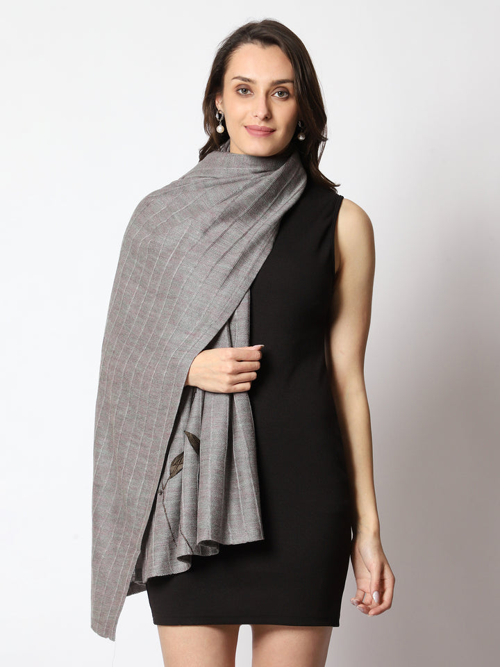 Women’s Knitted Daffodil Foil Printed Stole