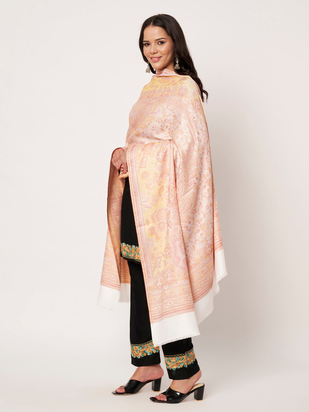 Women's Jamawar Wool Shawl