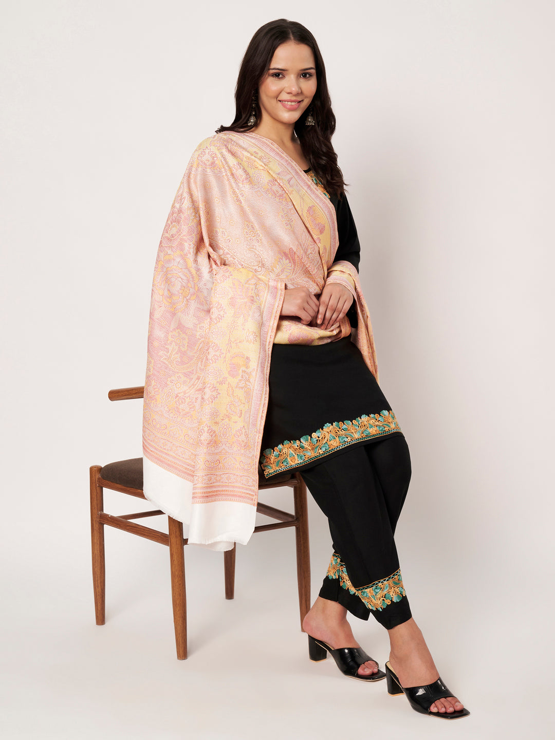 Women's Jamawar Wool Shawl