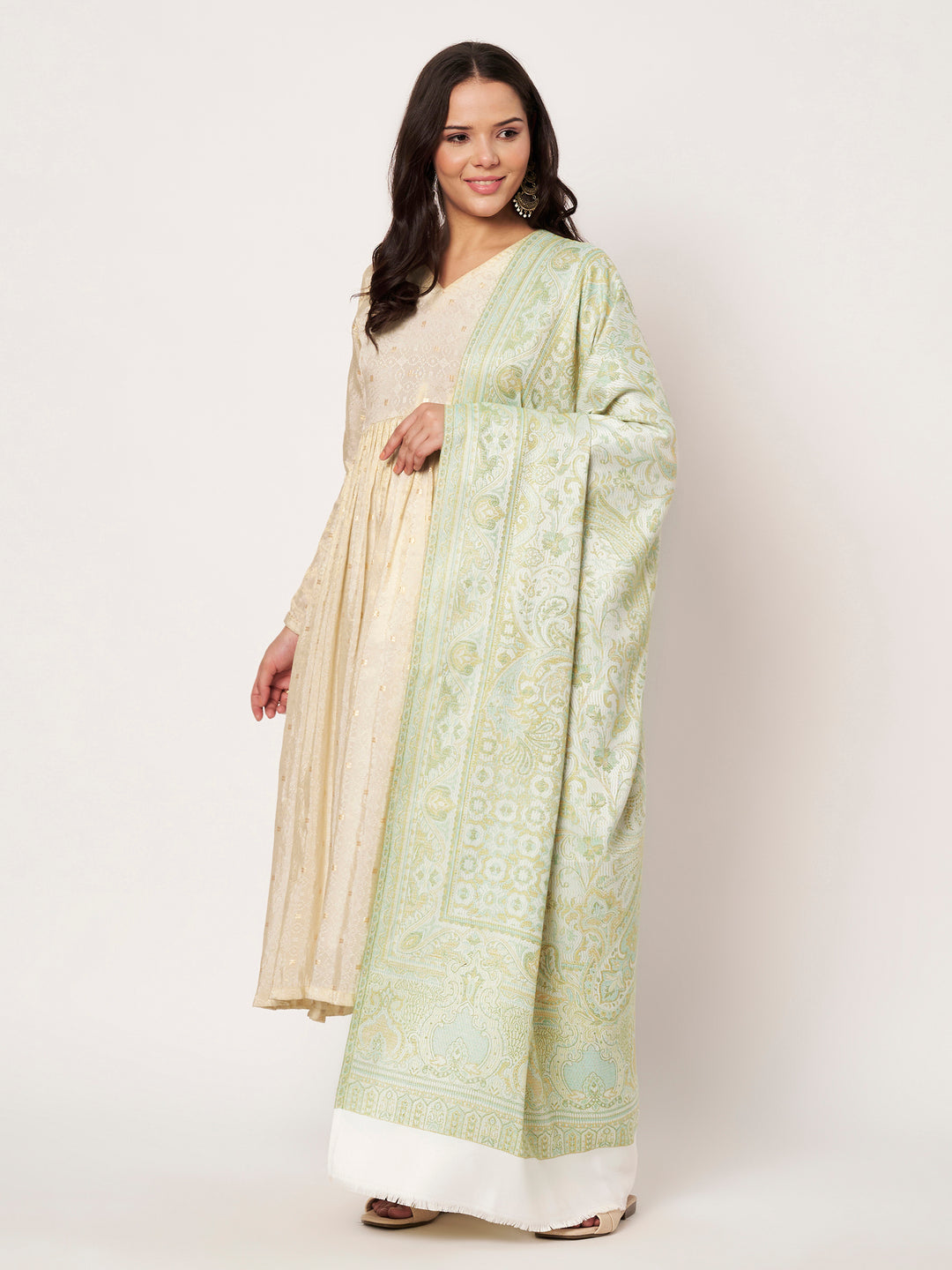 Women's Jamawar Wool Shawl