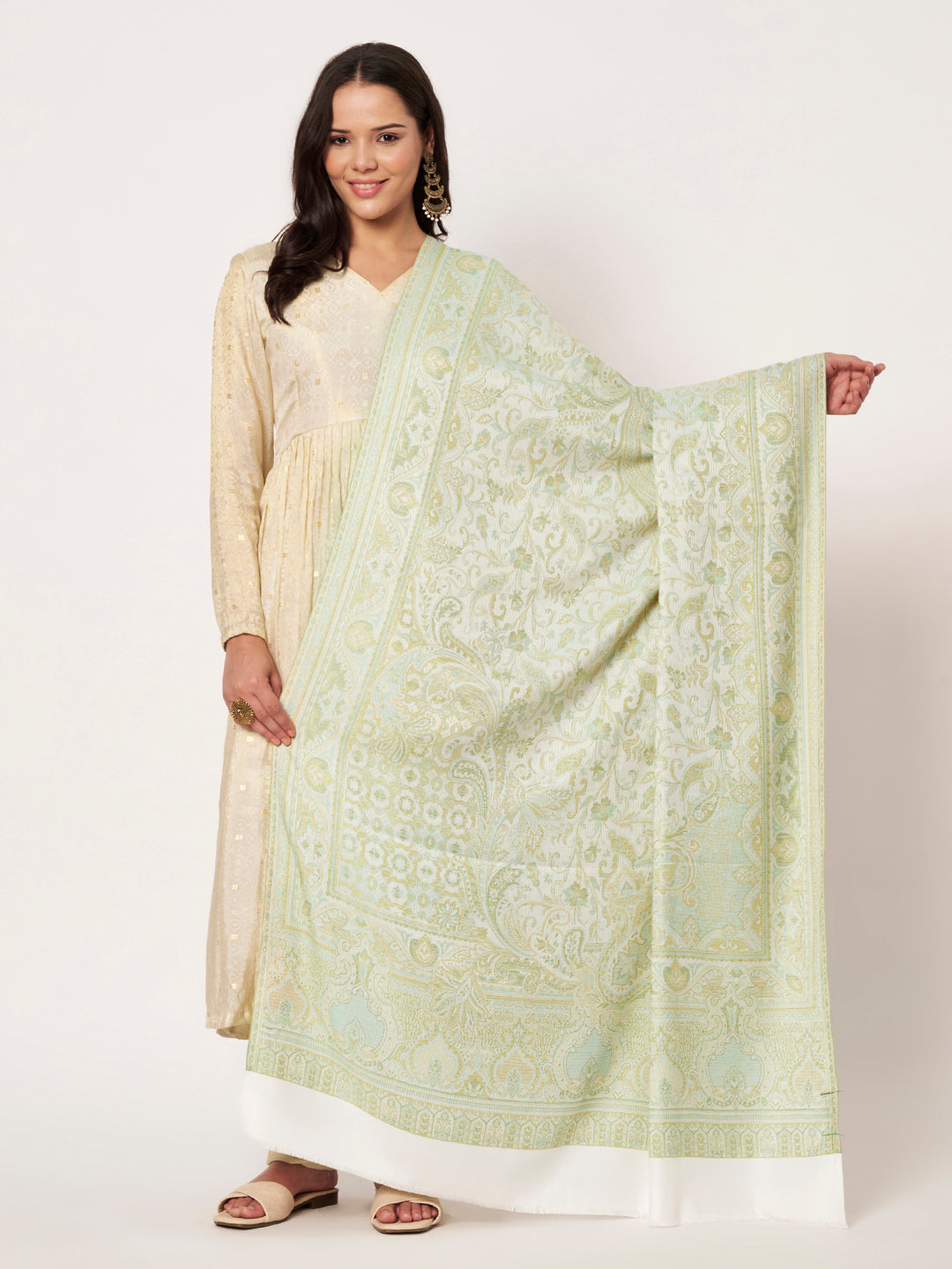 Women's Jamawar Wool Shawl