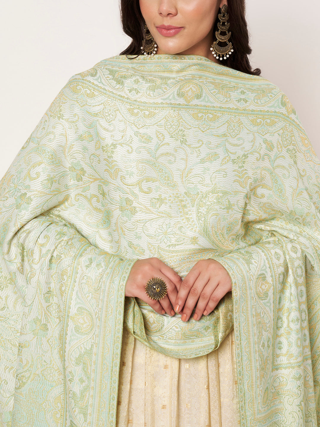 Women's Jamawar Wool Shawl