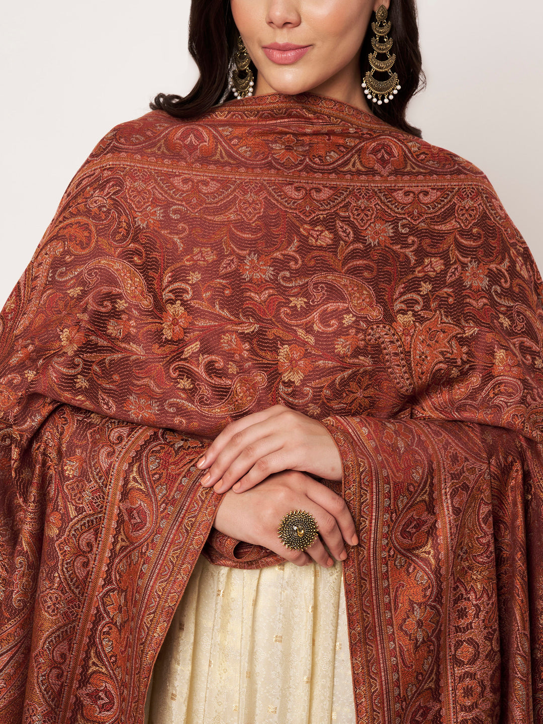 Women's Jamawar Wool Shawl