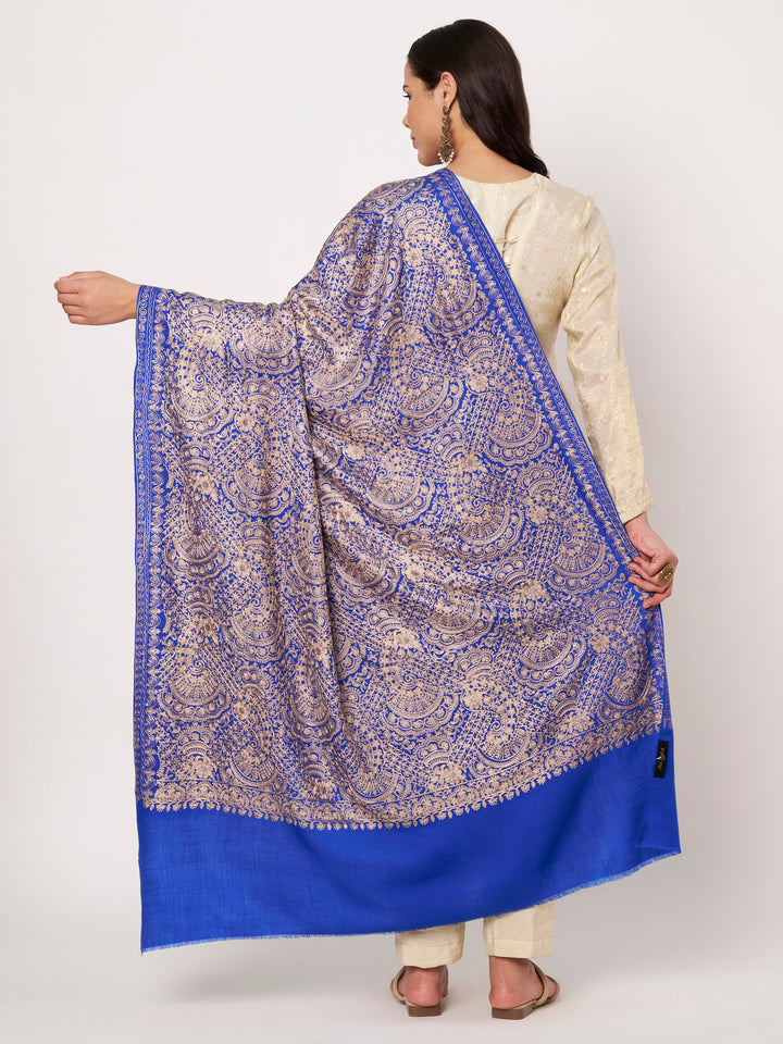 Women's Aari Embroidered Wool Shawl